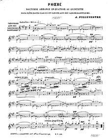 Partition Saxophone (E♭), Phœbé, C major, Pillevestre, Jules