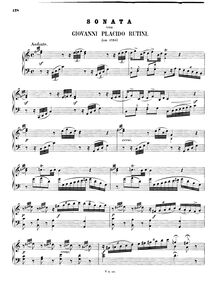 Partition complète, Sonata, C major, Rutini, Giovanni Marco