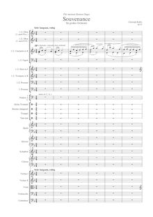 Partition compléte, Souvenance, Symphonische Dichtung für großes Orchester