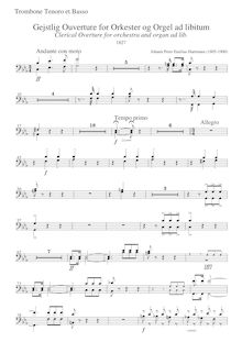 Partition Trombone 2/3 (ténor, basse), Gejstlig Ouverture pour Orkester og Orgel ad libitum