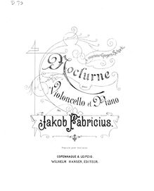 Partition Complete partition de piano et partition de violoncelle, Nocturne pour violoncelle et piano