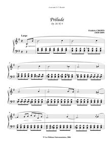 Partition No., Prelude en E minor, préludes, Chopin, Frédéric