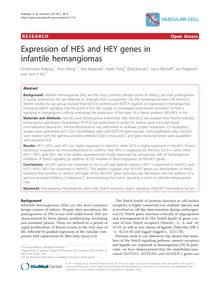 Expression of HES and HEY genes in infantile hemangiomas