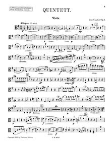Partition de viole de gambe, Klavierquintett Op.3, e minor