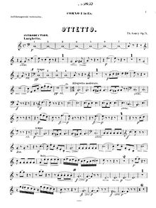 Partition cor 1, Octet No.1, E♭ major?, Gouvy, Louis Théodore