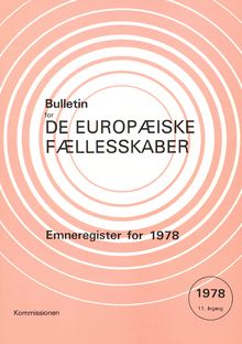 Bulletin for De Europæiske Fællesskaber