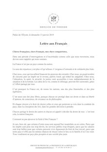 Lettre aux Français d Emmanuel Macron