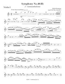 Partition violons I, Symphony No.40, Rondeau, Michel