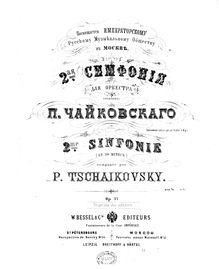 Partition complète, Symphony No.2, Little Russian, C minor, Tchaikovsky, Pyotr