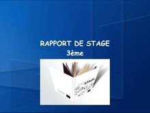 RAPPORT DE STAGE 3ème