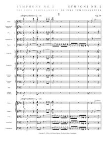 Partition complète, Symphony No. 2, Op.16 De Fire Temperamenter