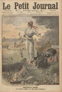 LE PETIT JOURNAL SUPPLEMENT ILLUSTRE  N° 1050 du 01 janvier 1911