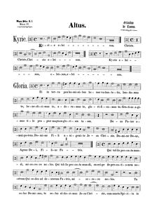 Partition Altus (monochrome), Missa Jäger, Missa Venatorum, Missa octavi toni