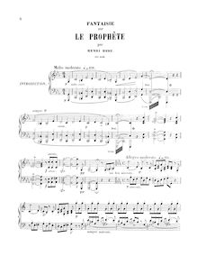 Partition complète, Fantaisie sur  Le Prophete  de Meyerbeer, Op.183