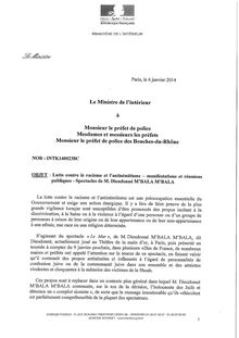 Affaire Dieudonné : Circulaire de Manuel Valls envoyée aux préfets