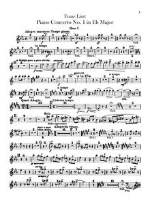 Partition hautbois 1, 2, Piano Concerto No.1, Triangle Concerto