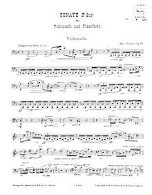 Partition de violoncelle, violoncelle Sonata No.3, Op.78