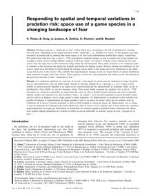 Responding to spatial and temporal variations in predation risk: space use of a game species in a changing landscape of fear