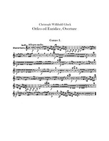 Partition cor 1, 2 (en C), Orfeo ed Euridice, Orphée et Eurydice; Orpheus und Eurydike