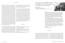 La utilización de modalidades alternas de evaluación en el taller de arquitectura y su incidencia en el aprendizaje