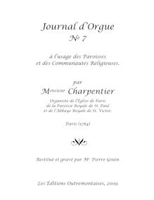 Partition , À 3 parties, Journal d’Orgue No 7 à l’usage des Paroisses et des Communautés Religieuses. Himnes.