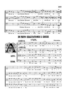 Partition complète (monochrome), Adoramus te Christe, Palestrina, Giovanni Pierluigi da