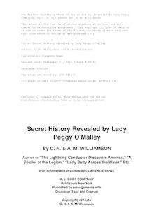 Secret History Revealed By Lady Peggy O Malley