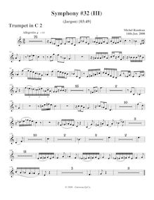 Partition trompette 2, Symphony No.32, C major, Rondeau, Michel par Michel Rondeau