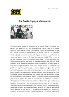 Da Costa,logique champion