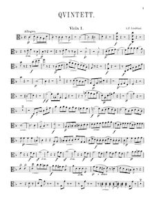 Partition viole de gambe 1, quintette pour 2 violons, 2 altos, et violoncelle