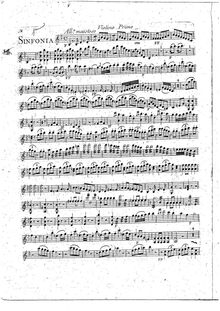 Partition violons I, Symphonie No.1, B♭ major, Gossec, François Joseph