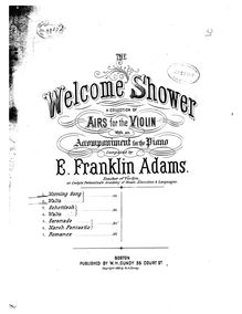Partition , Morning Song en C, Waltz en G, pour Welcome Shower, Adams, E. Franklin