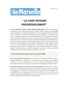 " LE FAIRE REVENIR PROGRESSIVEMENT"