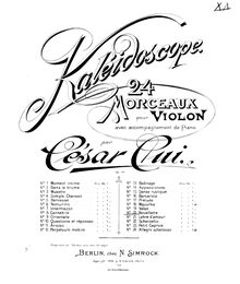 Partition 20.Novellette, Kaleidoscope, 24 morceaux pour violin et piano