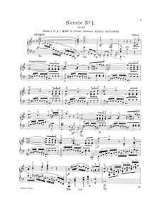 Partition complète, Piano Sonata No.1, C major, Weber, Carl Maria von