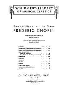 Partition Title Page, Preface, Scherzo No.1, B minor, Chopin, Frédéric