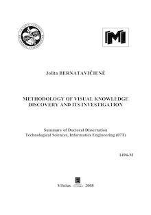 Methodology of visual knowledge discovery and its investigation ; Vizualios žinių gavybos metodologija ir jos tyrimas