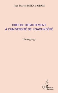 Chef de département à l université de Ngaoundéré
