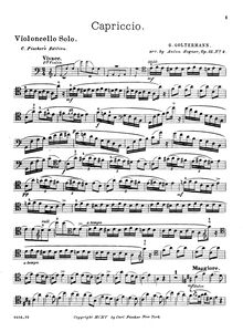 Partition violoncelle solo, 4 Morceaux de Salon, Op.35, Goltermann, Georg