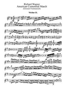 Partition violons II, Großer Festmarsch, WWV 110, Wagner, Richard