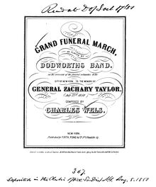 Partition complète, Grand funebre March, D minor, Wels, Charles