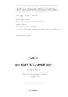 Smaïn; and Safti s Summer Day - 1905