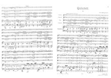 Partition complète et parties, Piano quintette, E minor