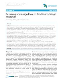 Revaluing unmanaged forests for climate change mitigation