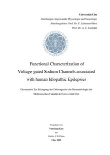 Functional characterization of voltage-gated sodium channels associated with human idiopathic epilepsies [Elektronische Ressource] / vorgelegt von Yunxiang Liao