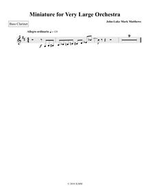 Partition basse clarinette (en B♭), Miniature pour Very grand orchestre