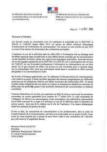 La lettre de Bercy aux opérateurs internet