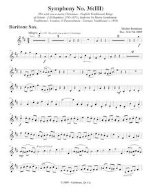 Partition baryton saxophone, Symphony No.36  Christmas Symphony  par Michel Rondeau