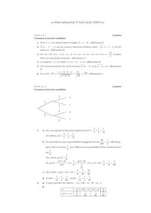 Corrige Bac Mathematiques 2005 S
