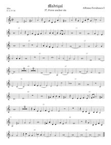 Partition ténor viole de gambe 1, aigu clef, madrigaux, Ferrabosco Sr., Alfonso